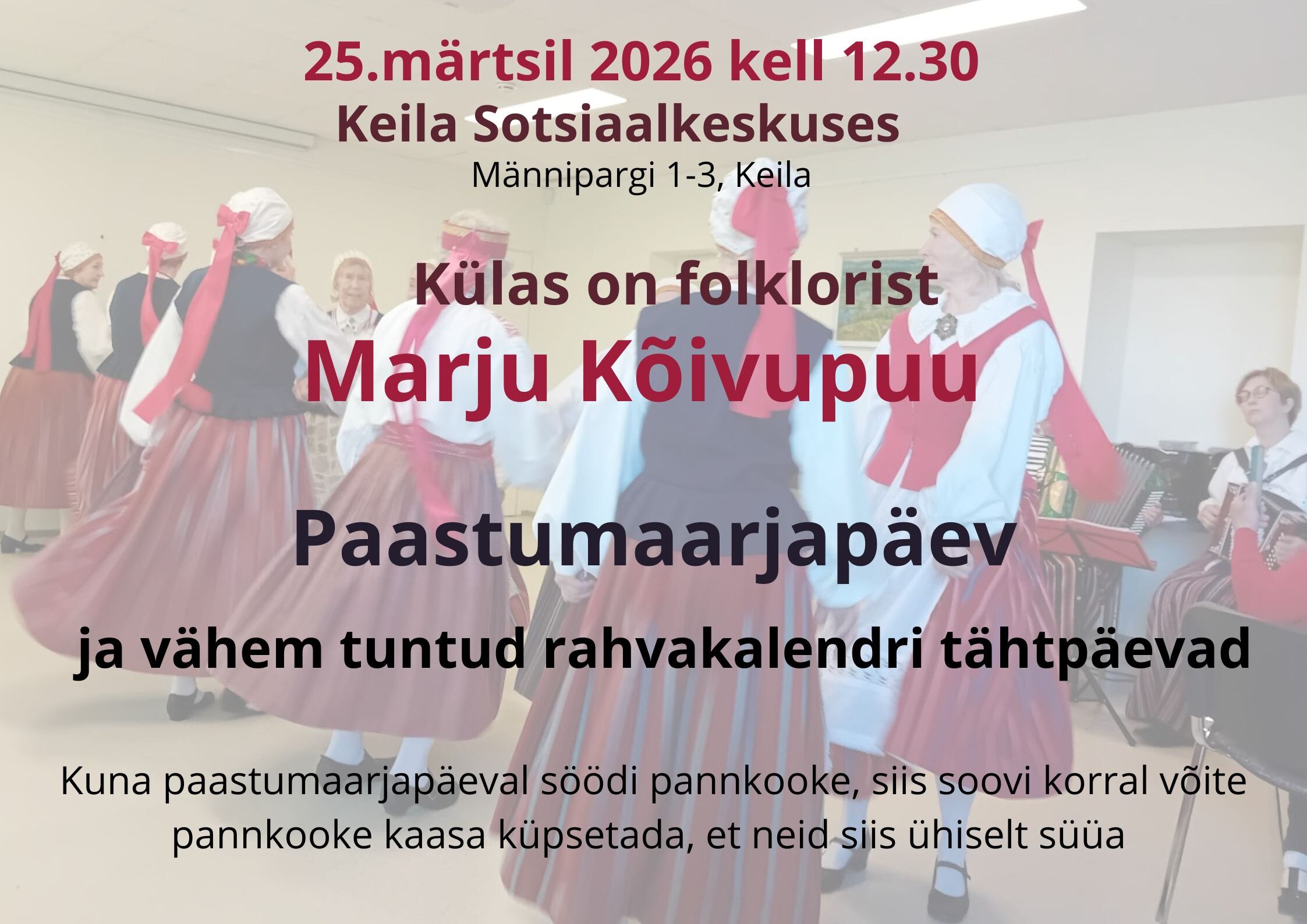 Marju Kõvupuu sündmuse plakat